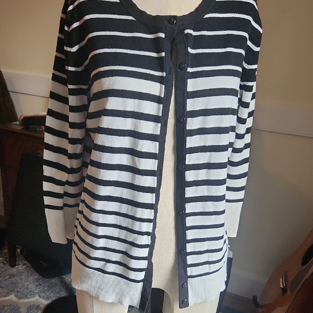Striped Black and White Women's Sweater